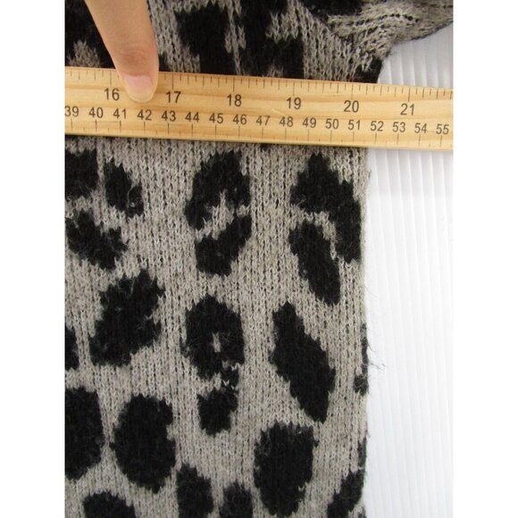 LOGO Lori Goldstein Sweater Small Cardigan Button Up Leopard Print - Picture 5 of 10
